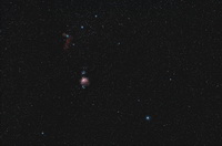 M42 Orionnebula,NGC1978,IC434,NGC 2024 mit 70mm Canon f4L,EOS 350Da
