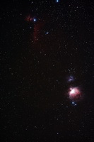 Orionnebel M42, Runningman NGC1978, Pferdekopfnebel IC 434/B33 und der Flamennebel NGC 2024, mit 200mm Canon f4L,EOS 350Da