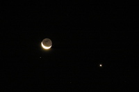 Mond;Venus;aschgraues Mondlicht