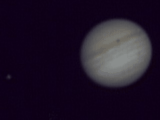 Jupiter , Ganymed und Io und sein Schatten. Animation