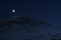 Venus Jupiter und Mond