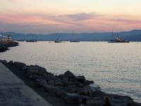 Bucht Saint Tropez bei Sonnenuntergang