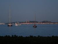 ankerende Segelboote , Bucht